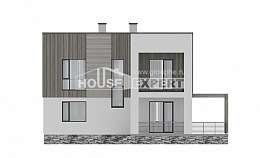 150-017-П Проект двухэтажного дома, уютный загородный дом из газосиликатных блоков, House Expert