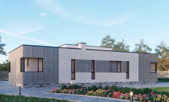 175-001-Л Проект одноэтажного дома, современный коттедж из арболита, House Expert